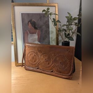 Jack Rogers Lawn Party Leather Clutch